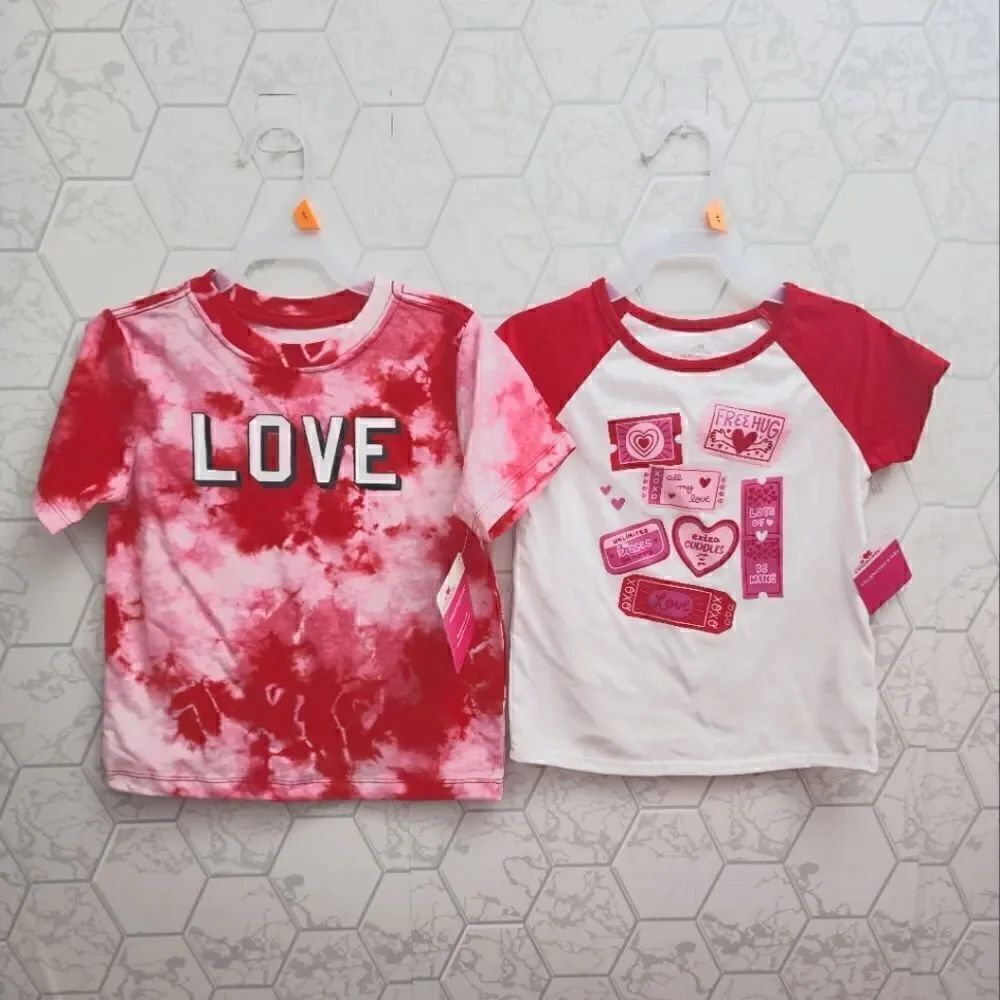 Nwt Toddler girl Valentine's Day t-shirts Bundle
